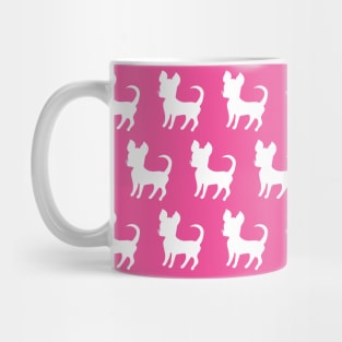 Chihuahua silhouette print (large) pink Mug